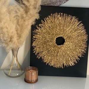 Handmade Gold and Black Wall Art